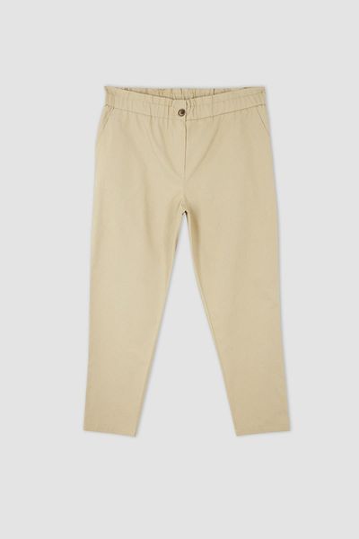 DeFacto Mom Fit Midi kalhoty ze 100% bavlny