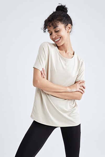 DeFacto Fit Regular Fit Crew Neck Basic Sports T-Shirt