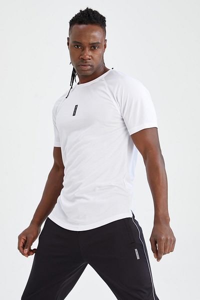 DeFacto Αθλητικό T-shirt Fit Slim Fit Crew Neck