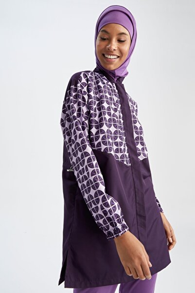 DeFacto Regular Fit Patterned Burkini Hijab Swimsuit
