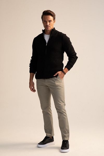 DeFacto Regular Fit Half Turtleneck Cardigan