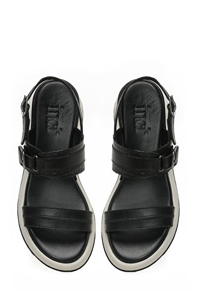 İnci Moskav 3Fx Black Women's Thick Sole Sandals