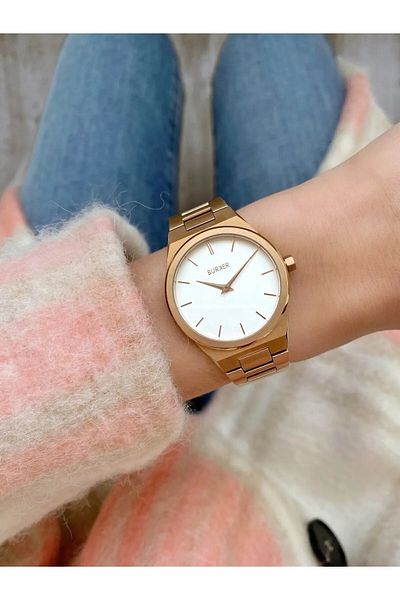 Burker Emma Rose Gold White Women's Wristwatch