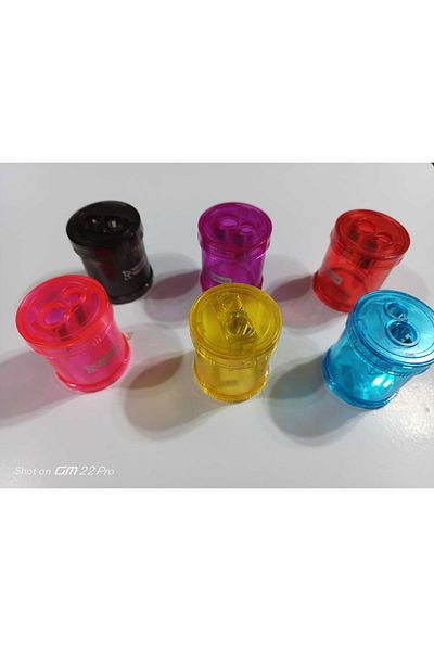 Mikro Large Chamber Pencil Sharpener with Double Opener and Lid (4pcs)
