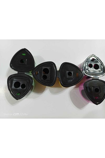 Mikro Three Openers Self Cover Large Chamber Pencil Sharpener (2pcs)
