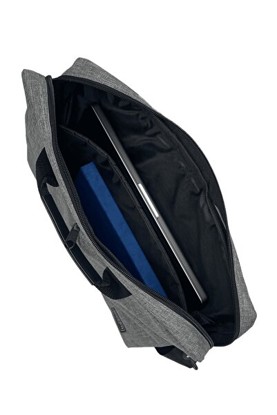 Differ Studio حقيبة كمبيوتر محمول/ماك بوك/نوت بوك/كمبيوتر محمول بحزام مقاوم للماء باللون الرمادي مقاس 16-15.6-15 بوصة