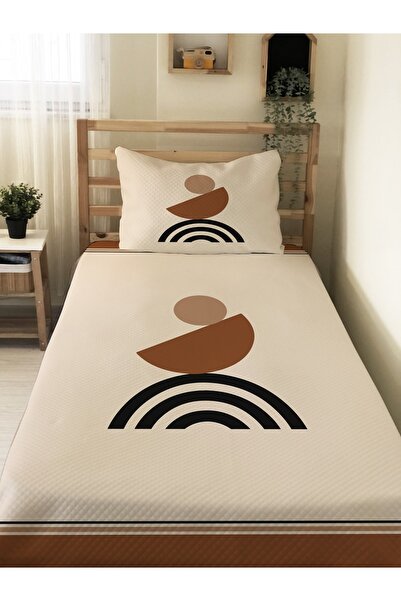 Evmila طقم بيكيه فردي مطبوع عليه نمط حديث للأطفال والرضع مقاس 160 × 220 سم كريمي