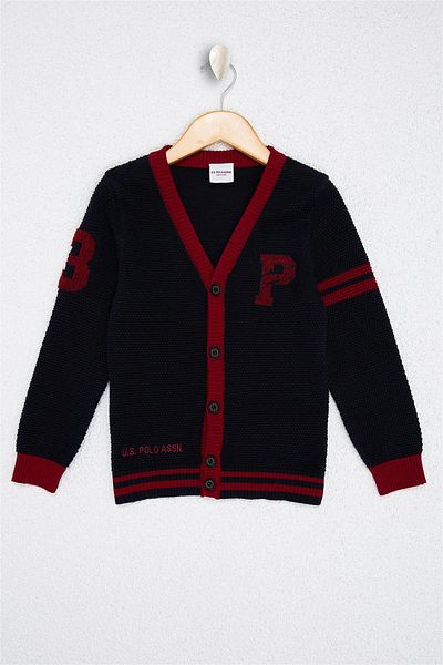 U.S. Polo Assn. Πλεκτή ζακέτα για αγόρι Navy Blue