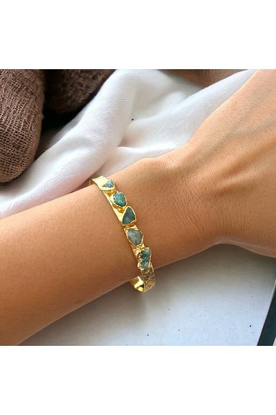 Crystalclem Aventurine Natural Stone Design Bracelet 100% Real Natural Stone Certified