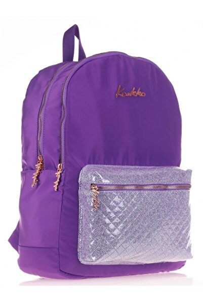 KAUKKO Bright Mor Kapitone Okul Ve Günlük Sırt Çantası - Kız Çocuk