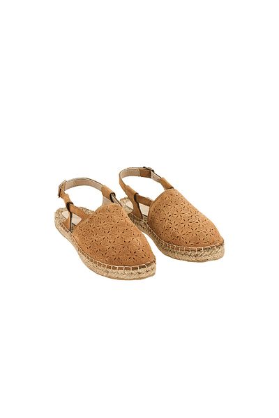 NOOSY Women's Espadrille Leather Handmade Tan