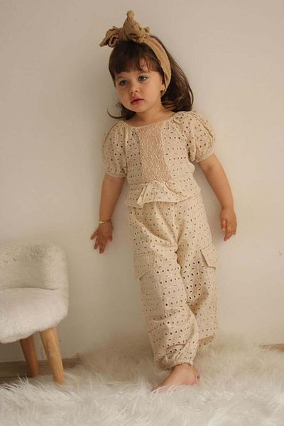 MİNİKO KİDS Set pantaloni cargo cu mâneci scurte pentru fete