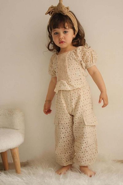 MİNİKO KİDS Set pantaloni cargo cu mâneci scurte pentru fete