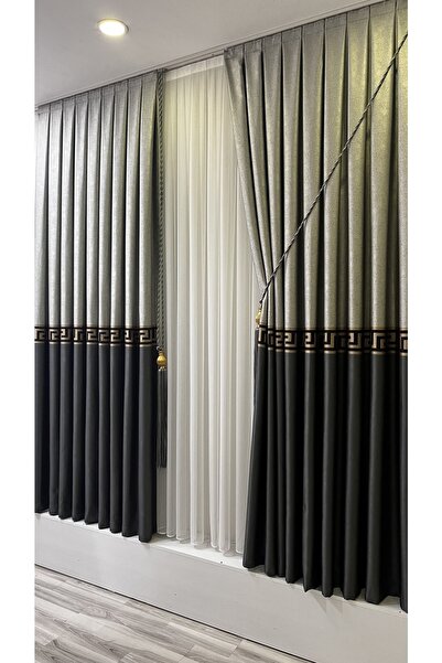 Fon Dünyası Panel Background Curtain Gray Anthracite (single Wing)