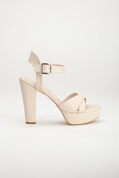 LİLLA Women's Thick Heeled High Platform Evening Dress Shoes