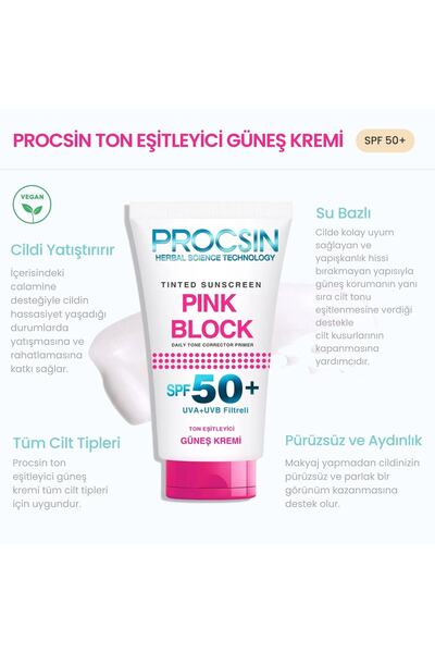 PROCSIN Pınk Block Aydınlatıcı Spf 50+ 50ml 3adet