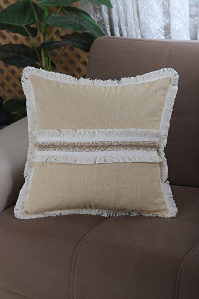 NDC HOME Жовта лляна джутова ковдра з мереживом Чохол для ковдри