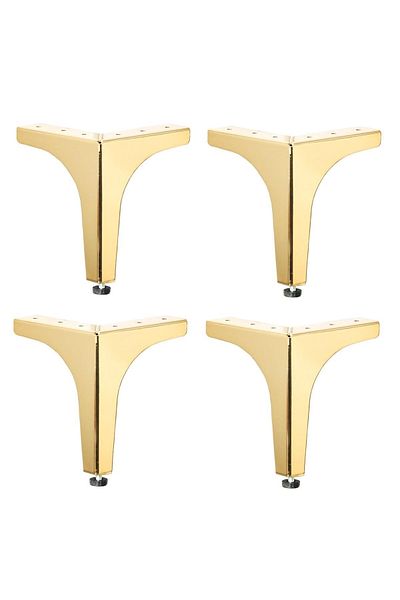 EYM 4 Bucăți Clasă Picior Metal 17 Cm Mobilier Aur Picior Scaun
