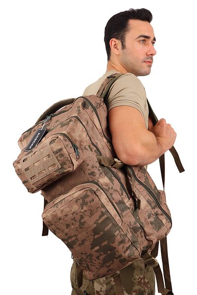 KORDAK Σακίδιο πλάτης Tactical 45 Lt Laser Cut Desert Camouflage Tactical Backpack