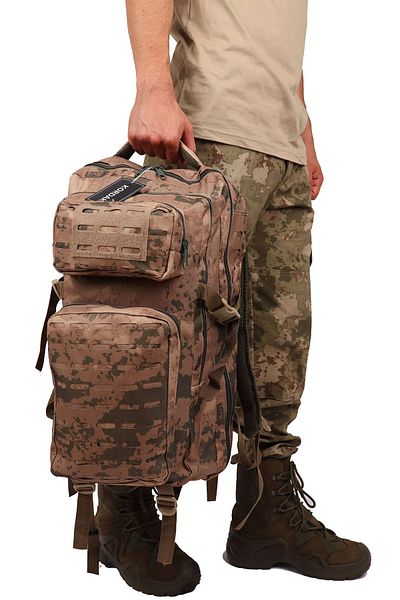 KORDAK Σακίδιο πλάτης Tactical 45 Lt Laser Cut Desert Camouflage Tactical Backpack