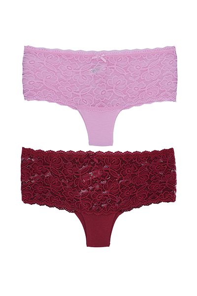 Zena Pachet de 2 pantaloni scurti de damă din dantelă