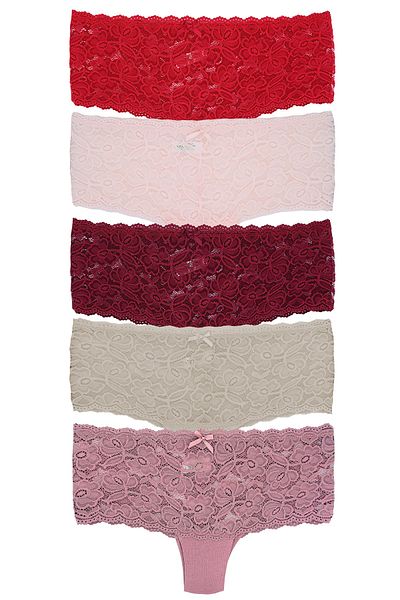 Zena 5-Piece Lace Women's Shorts Panties
