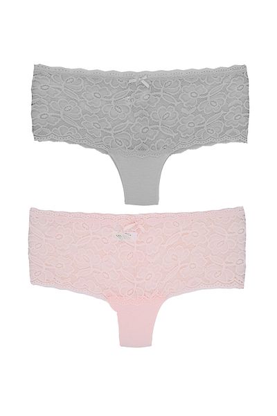 Zena Pachet de 2 pantaloni scurti de damă din dantelă