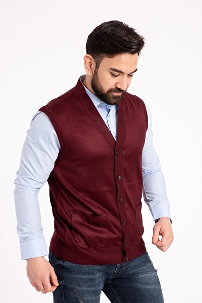 Mutlu City Men's Middle Age and Above Thin Wool Knitwear Knitted Dad Vest 5110