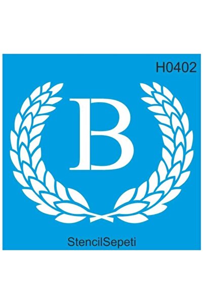 DERYA DESİNG ART قالب استنسل بنمط حرف B مقاس 20 × 20 سم - Sth02