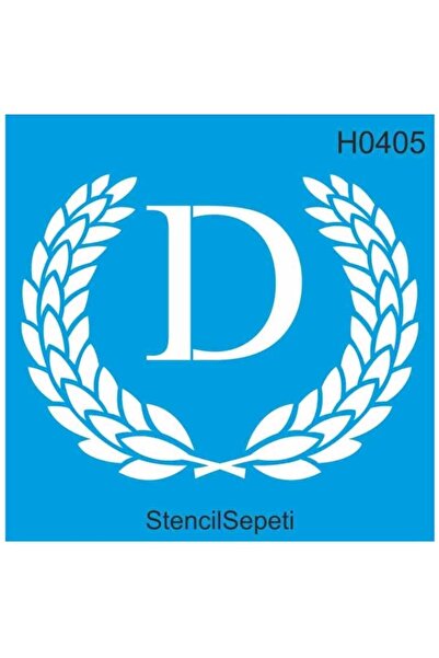 DERYA DESİNG ART 20X20Cm Letter D Pattern Stencil Template - Sth04