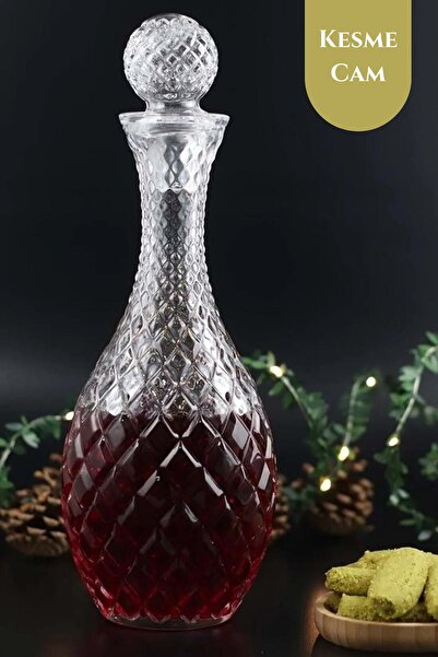 NEWNOW Kesme Cam Karaf, Su Şişesi & Karaf, Cam Sürahi