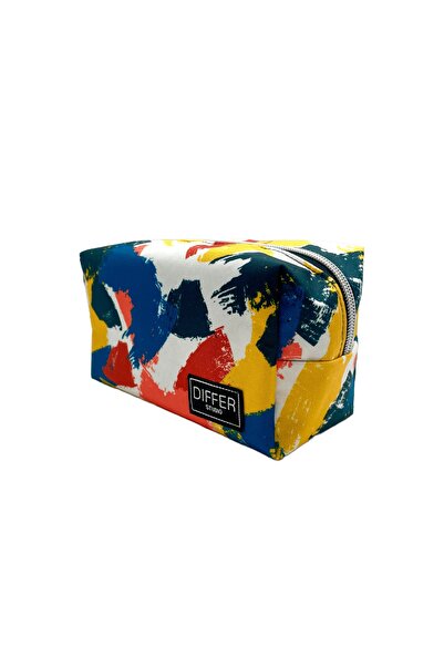 Differ Studio Водоустойчива чанта с мотив на четка, голям вътрешен обем, за м...