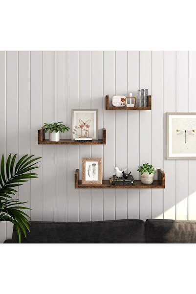 varje U Şeklinde Duvar Rafları, 3'lü Set, Oturma Odasında, Yatak Odasında, Ofiste,
