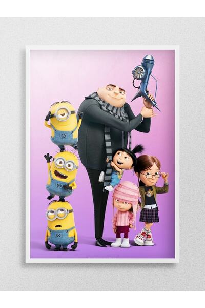 Mudi Store Family And Minions Poster, Çerçevesiz Tv Film Poster
