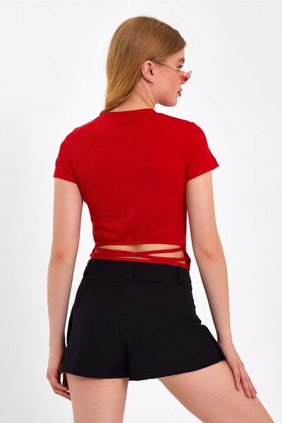 ASEDE Блузка з поясом і шнурівкою