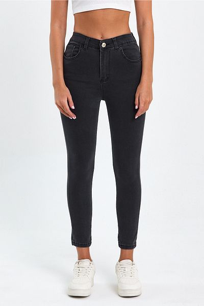 geenz manifacture Ψηλόμεσο Skinny Leg Power Lycra Lifter Super Skinny Lycra Jeans Pantalon
