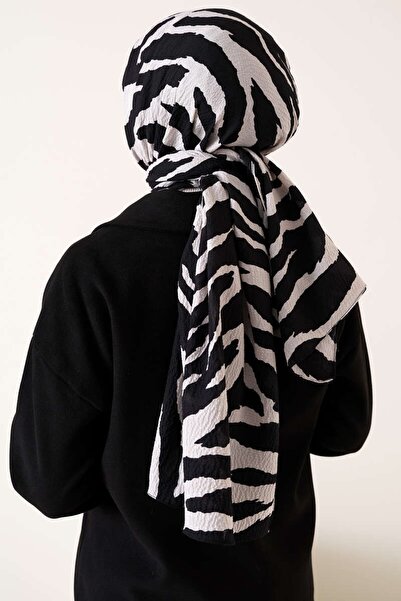 İLKYAZ Μοτίβο Zebrasa Mio Jazz Shawl - Μαύρο