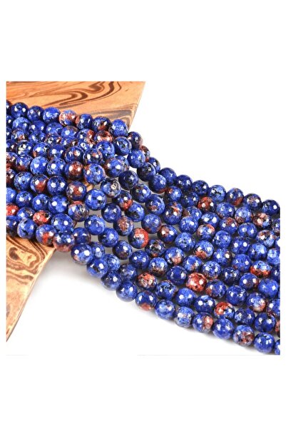 RLX BUJİTERİ Lacivert Lav Akik Doğal Taş Dizisi 8 Mm