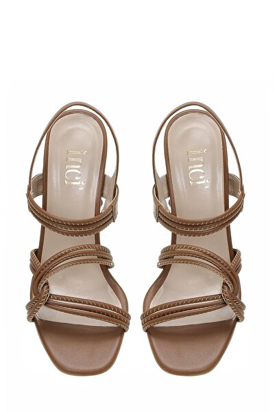İnci Narcıso 3fx Hellbraune Sandalen mit Absatz für Damen