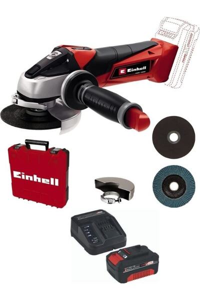 Einhell Te-ag 18/115 Li Acc 1x4.0ah Aksesuarlı Çantalı Akülü Avuç Taşlama
