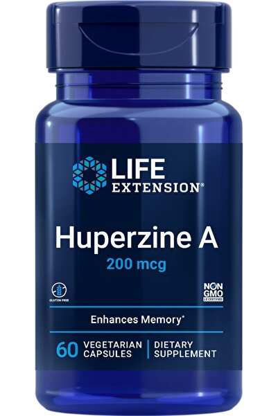 Life Extension Huperzine A 200 Mcg Toothed Clubmoss Enhances Memory Strong Ne...