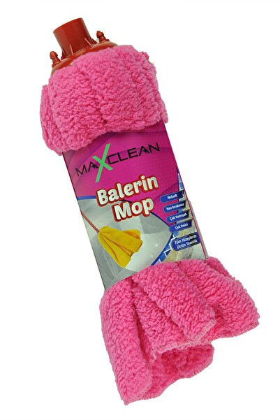MaxClean Balerin Mop Welfost Yedek Başlık Pembe 45x60