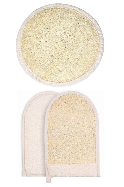 TrendMilano كيس من ألياف اليقطين الطبيعية للوجه والجسم وقفاز حمام من ألياف ال...