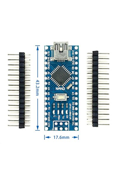 ROBİZ Arduino Nano 3.0 Atmega328 Ch340 Mini Usb Kod Yazılım Geliştirme Eğitim Kartı Programlama Diy