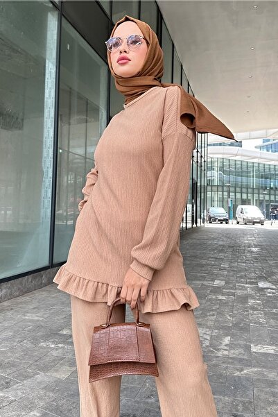 Bestenur Mink Fernur Ruffled Διπλό Σετ 516