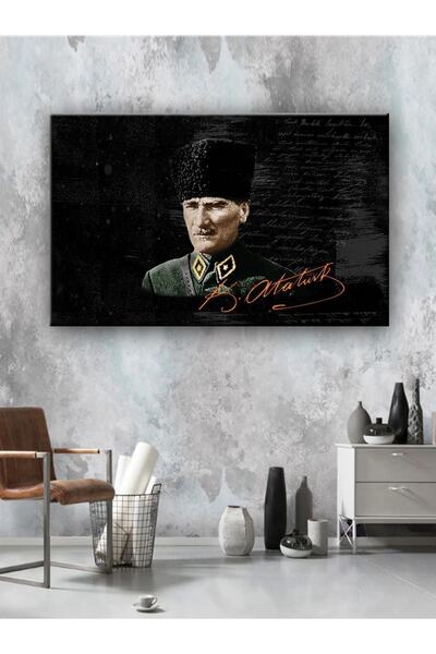 Sennight Atatürk Kanvas Tablo Dekoratif Atatürk Portre Tablo 4