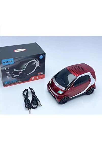 JUNGLEE Mini Smart Oto Tasarımlı Bluetooth Hoparlör Sd Kart Usb Fm Radyolu Ka...