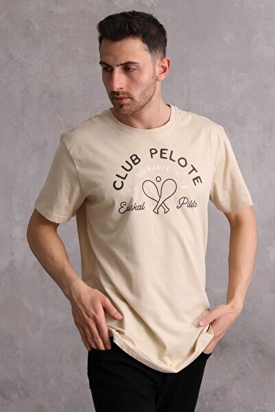 Lunaberry Marque 64 εμπριμέ ανδρικό μπλουζάκι 100% χτενισμένο βαμβακερό λαιμόκοψη κοντό μανίκι, μπλουζάκι