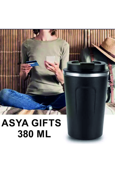 GIFTS STORE Thermos Steel Cup (380 ml) Handproof Double Layer Stainless Steel