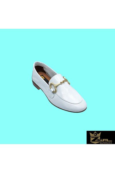 Zaim Kundura Women's White Genuine Leather Shoes505320246-1